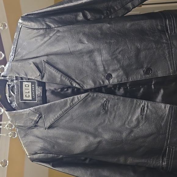 Clio Black Leather Jacket - Picture 3 of 14